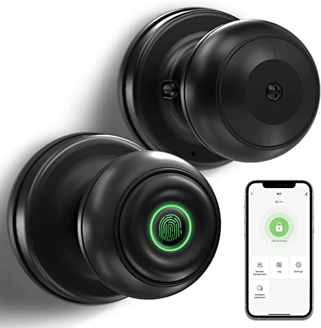 GEEKSMART Smart Door Lock, Fingerprint Door Lock Smart Lock Biometric Door  Lock Fingerprint Door Knob with App Control, Suitable for