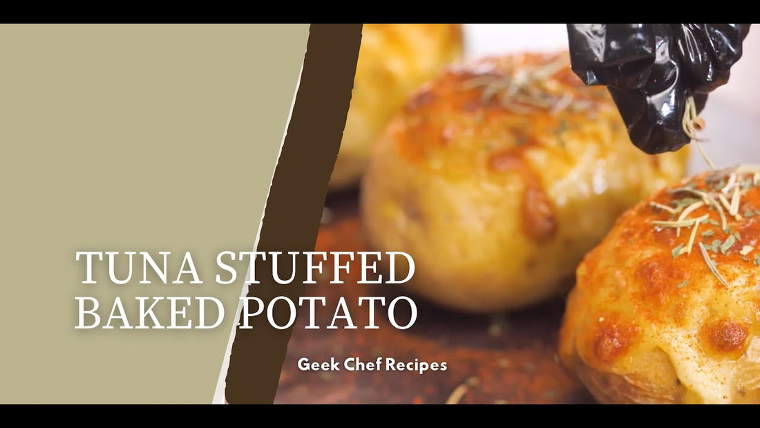 Tuna Stuffed Baked Potato and Mozzarella using Air Fryer Oven | Geek Chef Recipes