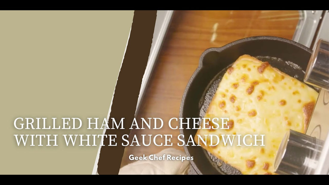 Grilled Ham Cheese with White Sauce Sandwich using Air Fryer Oven | Geek Chef Recipes