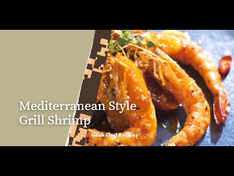 Mediterranean Style Grill Shrimp using Air Fryer Oven | Geek Chef Recipes
