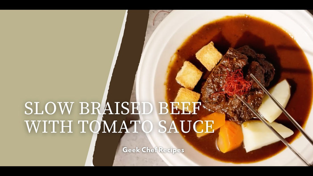 Slow Braised Beef with Tomato Sauce using Air Fryer Oven | Geek Chef Recipes