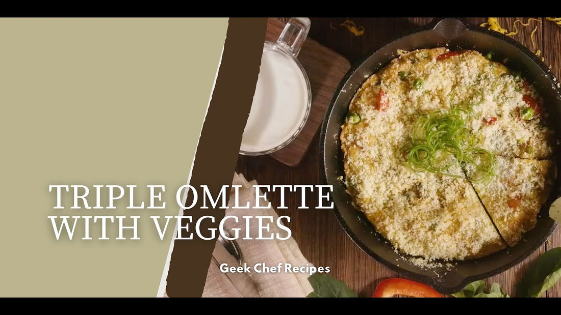 Triple Omelette using Air Fryer Oven | Geek Chef Recipes