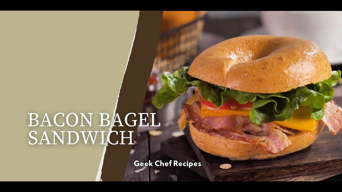 Bacon Bagel Sandwich from Scratch using Air Fryer Oven | Geek Chef Recipes
