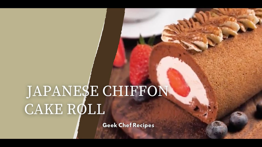 Japanese chiffon cake roll using Air Fryer Oven | Geek Chef Recipes