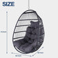 Hammock Chair, Patio Balcony, 350lbs Capacity, Cup Holder & UV Resistant Cushion