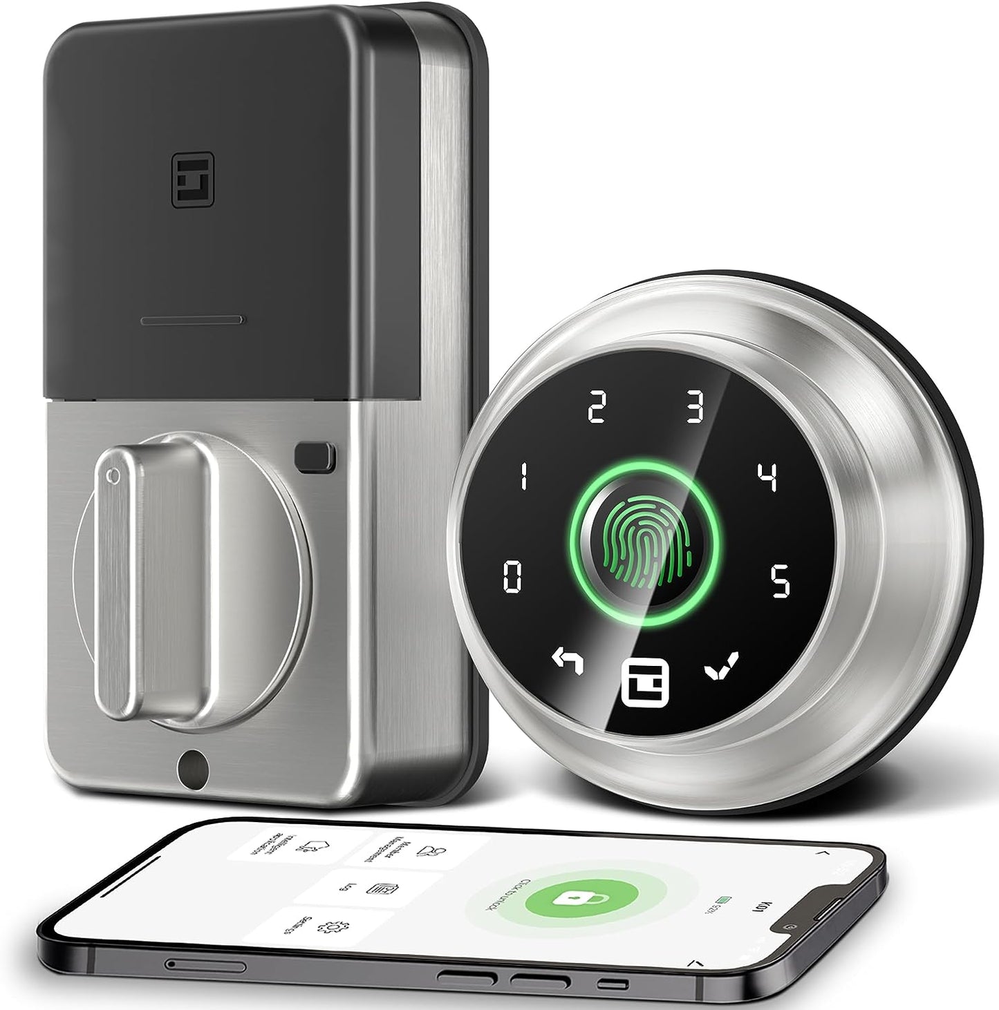 thumbnail image 2 of AST 4 In 1 Keyless Smart Door Knob With Keypad & App Control (Zinc 2 of 13