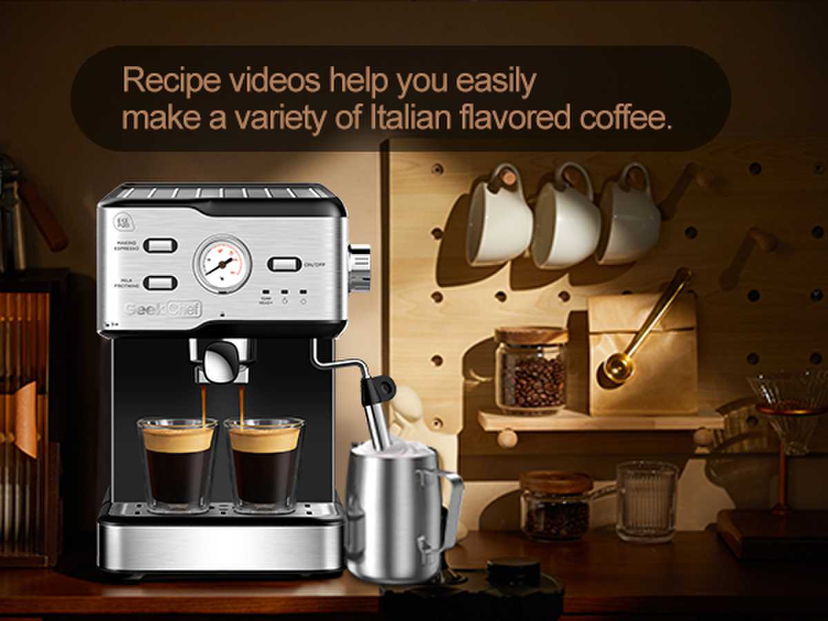 15 Bar Espresso Machine, Stainless Steel Espresso Coffee Machine for  Cappuccino, Latte, Espresso Maker for Home, 1.5L Water Tank 
