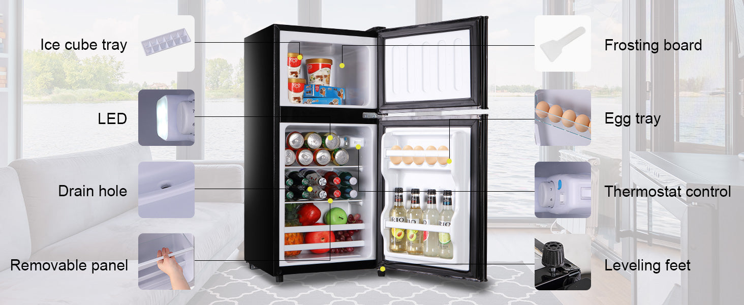  Anukis Compact Refrigerator with Freezer, 3.5 Cu.Ft 2
