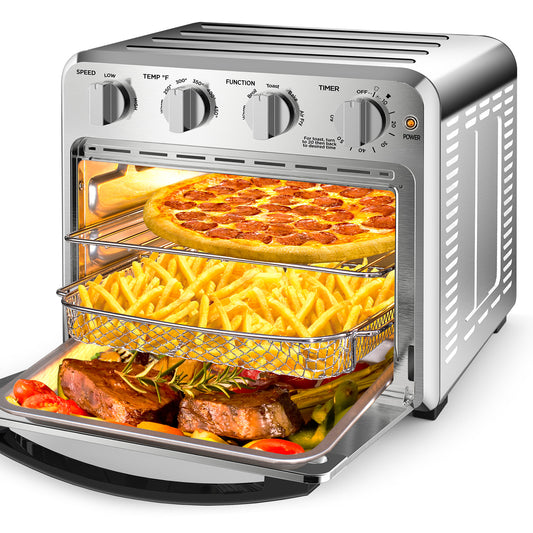 4-Slice Toaster Oven, Stainless Steel with Natural Convection