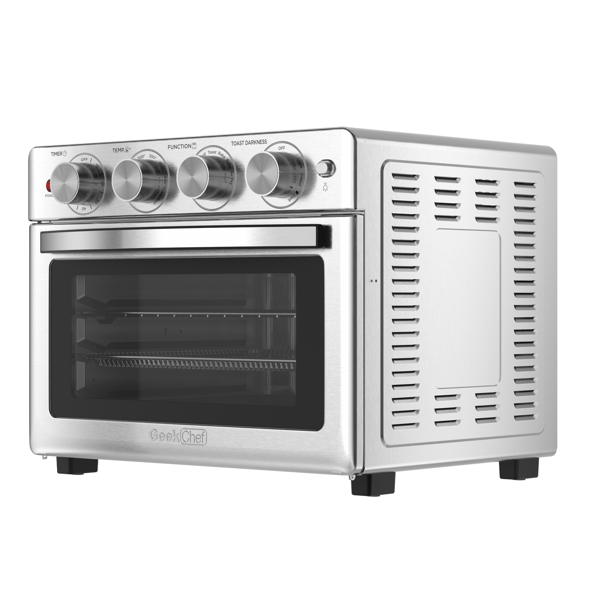 Geek Chef Air Fryer Toaster Oven, 6 Slice 24QT Convection Airfryer  Countertop Oven, Roas, Broil, Reheat, Fry Oil-Free, Stainless Steel,  Silver, 1700W.Prohibited to be listed on  