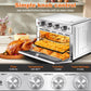 Geek Chef Air Fryer, 6 Slice 26QT/26L Air Fryer Fry Oil-Free, Extra Large Toaster Oven Combo, Air Fryer Oven, Roast, Bake, Broil, Reheat, Convection Countertop Oven, Accessories Included, Stainless St
