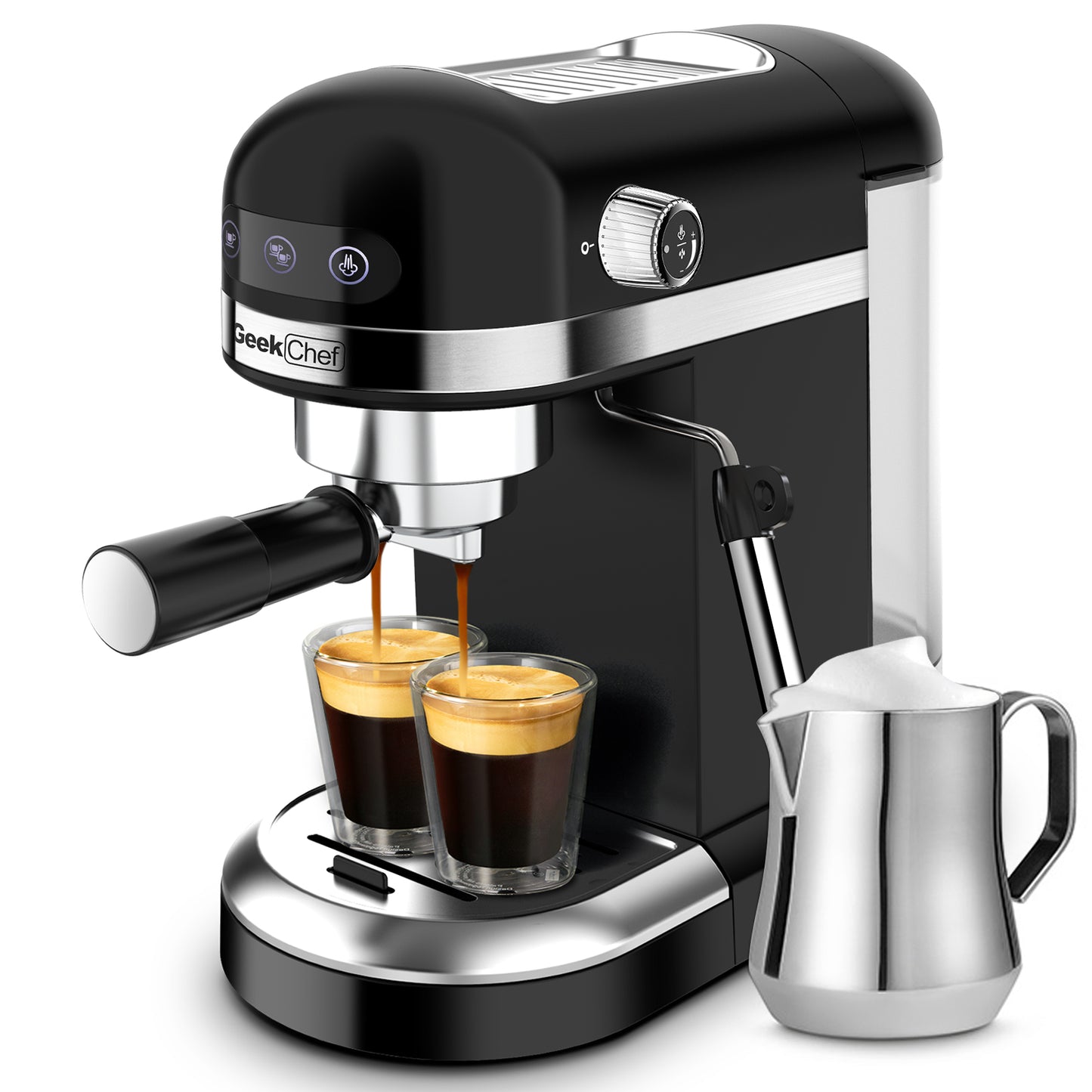 Geek Chef Espresso Machine,20 bar espresso machine with milk frother f –  GeekChefKitchen