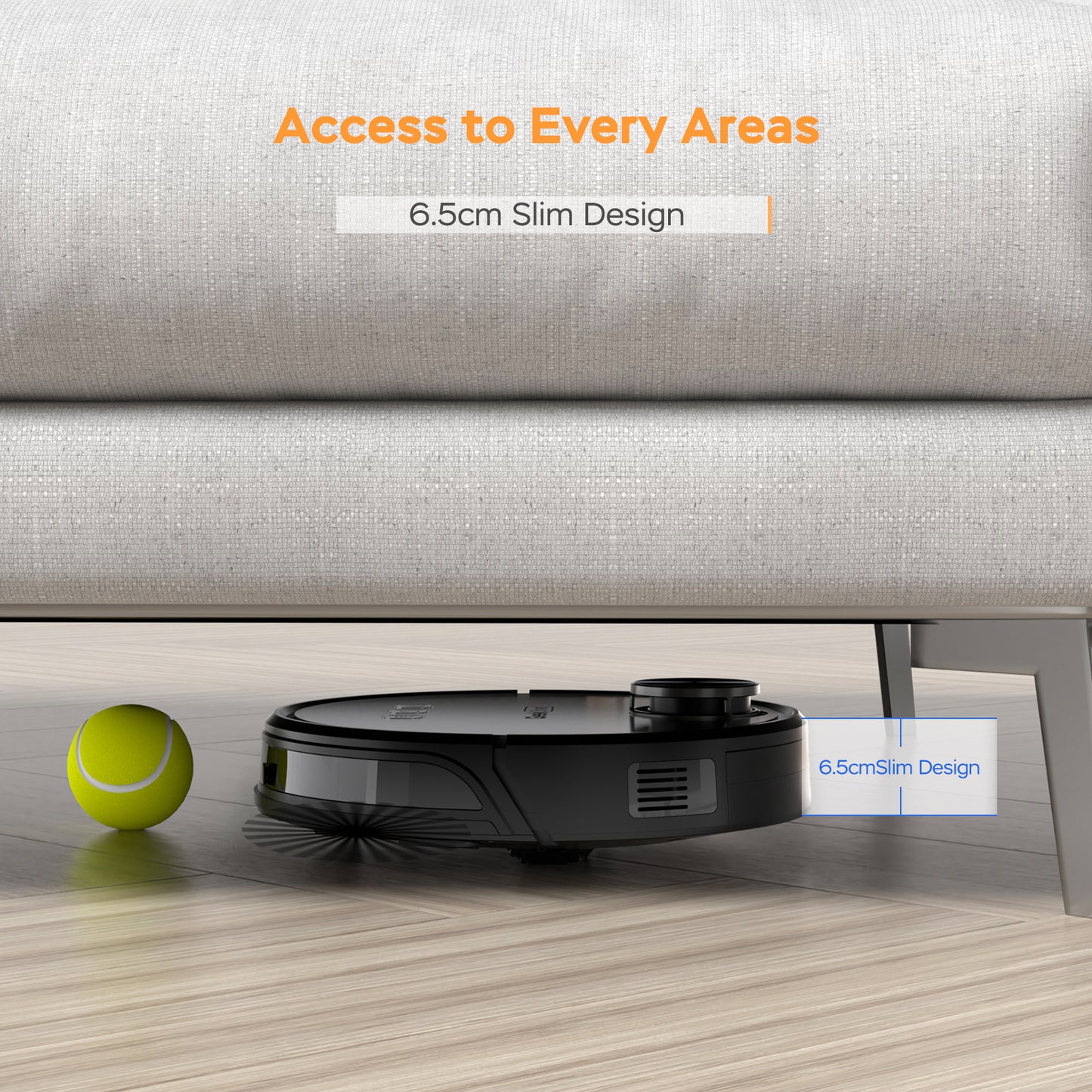 Geek Smart L8 Robot Vacuum Cleaner and Mop, LDS Navigation, Wi-Fi Connected APP, Selective Room Cleaning,MAX 2700 PA Suction, Ideal for Pets and Larger Home
