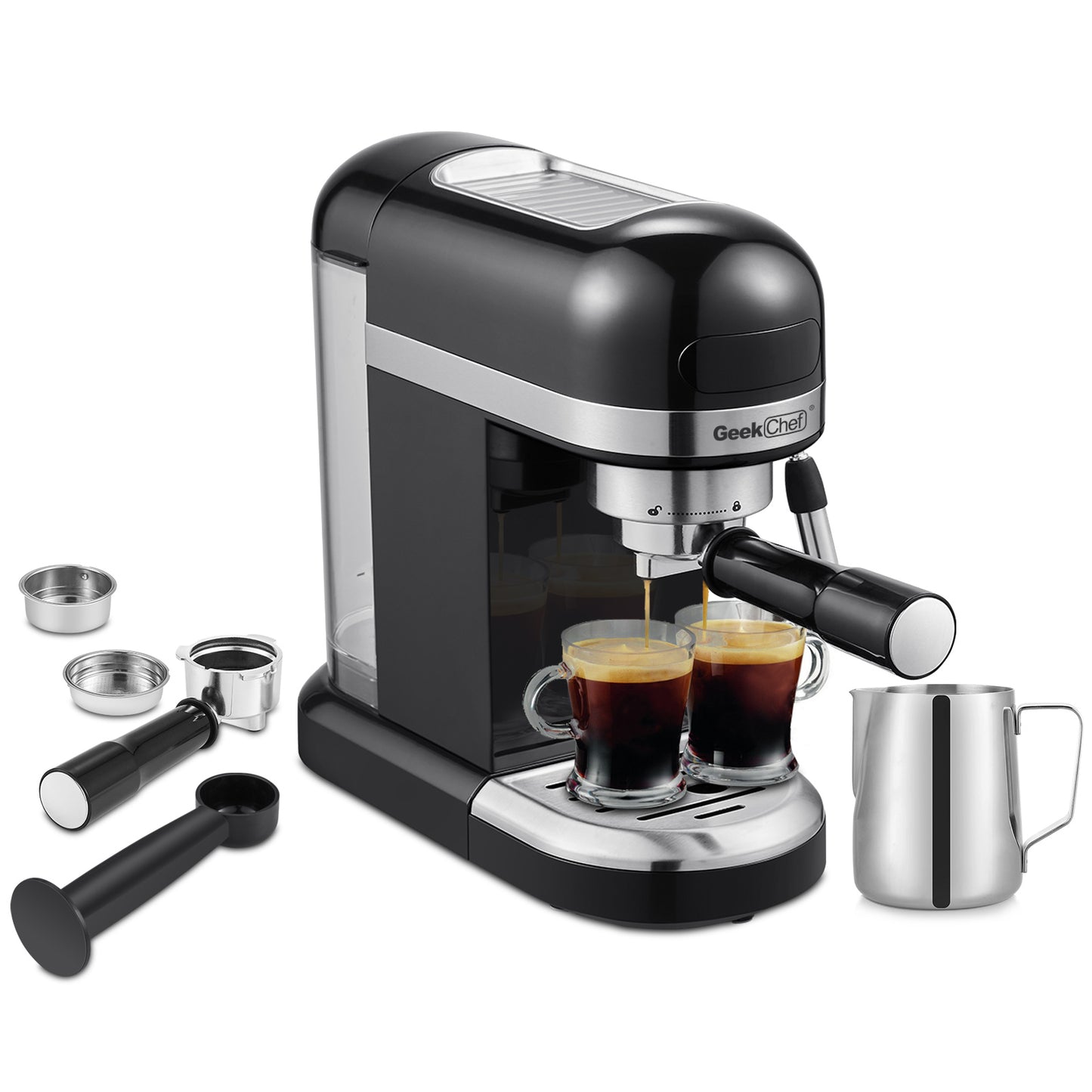 Espresso Machine 20 Bar Pump Pressure Cappuccino latte Maker Coffee Ma –  GeekChefKitchen